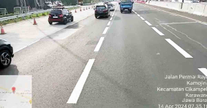 Tol Japek Arah Jakarta Km 70-47 Hentikan Contraflow