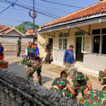 Sambut HUT ke 79 TNI, Pusdiklatpassus Gelar Karya Bakti