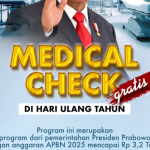 Cek Kesehatan Gratis di Hari Ulang Tahun, Program Baru Prabowo Mulai Februari 2025