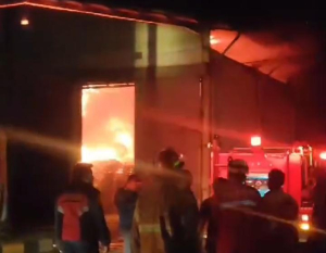 Kebakaran Hebat Gudang SKA Group di Tambun Bizhub Bekasi