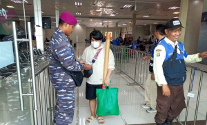 Prajurit Hiu Perkasa Perketat Pengamanan Mudik di Pelabuhan Tanjung Priok