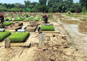 Ribuan Makam di TPU Jatisari Bekasi Terendam Banjir Kiriman