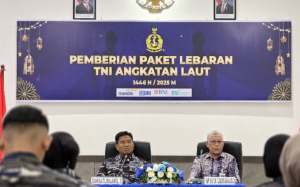 Satlinlamil 3 dan BNI Bersinergi Bagikan 222 Paket Lebaran untuk Prajurit