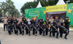 Supervisi di Posyan Ancol, Danpas Gegana: Jaga Keamanan, Perkuat Kebersamaan