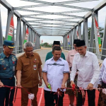 Danlanal Dumai, Gubernur Riau, dan Forkopimda Resmikan Jembatan Sei Masjid