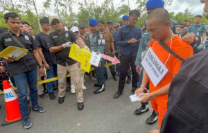 Transparansi Olah TKP, TNI AL Rekonstruksi Kasus Pembunuhan Secara Transparan di Banjarbaru