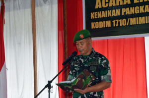 Prajurit Kodim 1710/Mimika Naik Pangkat, Bukti Dedikasi Tak Pernah Sia-Sia