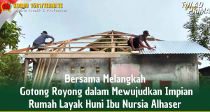TNI dan Warga Gotong Royong Wujudkan Rumah Layak untuk Ibu Nursia
