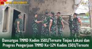 Dansatgas TMMD Kodim 1501/Ternate Tinjau Progres Pengerjaan di Halbar