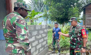 Dansatgas TMMD Kodim Mimika Tinjau Langsung Lokasi Pembangunan di Kampung Pigapu