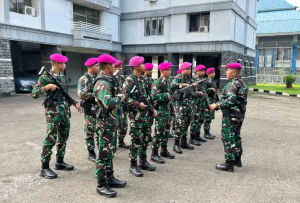 Loreng di Tengah Lautan Buruh: Yonmarhanlan III TNI AL Kawal Aksi May Day
