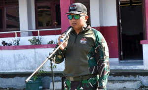 Dansatgas TMMD Kodim 1710/Mimika Turun Langsung Pimpin Apel di Kampung Pigapu
