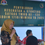 Satgas TMMD Kodim 1710/Mimika Berikan Warga Kampung Pigapu Edukasi Cegah Stunting