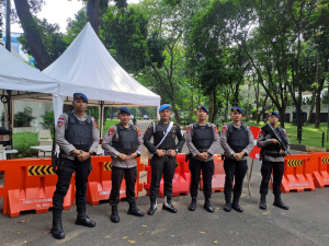 Brimob Polda Metro Jaya Sterilkan Lokasi Kunjungan PM Australia