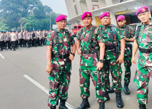 Prajurit Hiu Perkasa Turun Tangan Amankan Laga Indonesia vs Cina di GBK