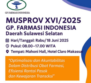 Gabungan Perusahaan Farmasi Sulsel Gelar Musprov XVI/2025, Siap Majukan Industri Obat di Daerah