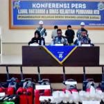 Lantamal I Ikuti Konferensi Pers Penangkapan Benih Lobster Ilegal