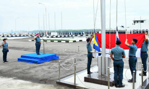 Kibarkan Semangat Merah Putih, Lantamal I Gelar Upacara Bendera Bulanan