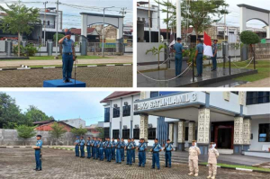 Upacara Bendera Satlinlamil 3 Jaga Disiplin, Teguhkan Semangat Prajurit di Pagi Hari