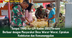 Hangatnya TMMD di Halbar: TNI dan Warga Desa Worat-Worat Kompak Tanpa Sekat