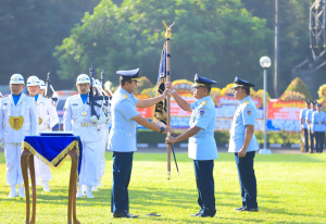 Sertijab Pangkoopsudnas, Danlanud Sultan Hasanuddin Hadir Saksikan Estafet Komando Udara Nasional