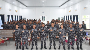Pangkoarmada I Kunjungi Lanal TBA, Lepas Ribuan Bibit Ikan dan Semangati Prajurit