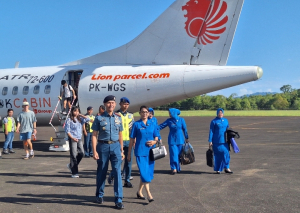 Danlanal Simeulue Disambut Dengan Tradisi Peusijeuk Oleh Forkopimda Kabupaten Simeulue