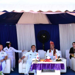 TNI Angkatan Laut Sambut Kedatangan Dua Kapal Perang India di Kota Belawan