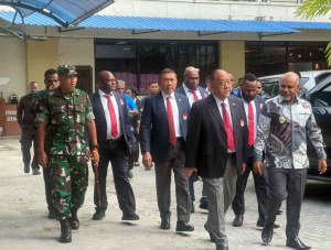 Dandim 1710/Mimika Hadiri Pelantikan Pengurus KONI Papua Tengah