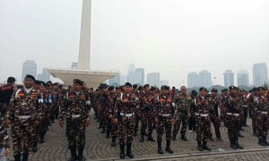Banser DKI Turut Meriahkan HUT Bhayangkara ke-79 dengan Semangat Kebersamaan