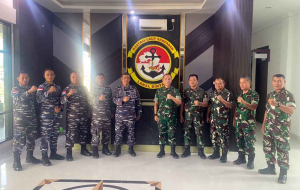 Sinergi Semakin Erat, Danlanal Bintan Sambut Kunjungan Silaturahmi Dandim 0315/Tanjungpinang