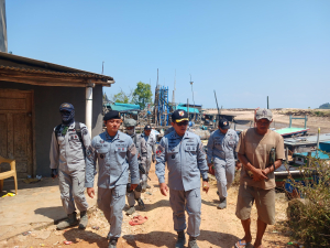 Bakamla RI Tertibkan 35 Ponton Tambang Timah Ilegal di Perairan Bangka Barat
