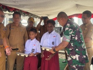 Dandim 1710/Mimika Hadiri Launching Program Makan Bergizi Gratis di SD Nawaripi