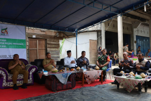 Danlanal Dumai Hadiri Peletakan Batu Pertama Rumah Layak Huni Warga Pesisir