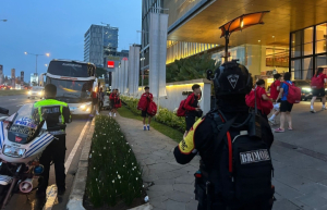 Brimob Batalyon C Pelopor Amankan Kualifikasi Piala Asia Wanita di Stadion Indomilk Tangerang