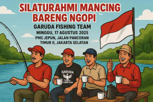 Rayakan HUT ke-80 RI, Garuda Fishing Team Gelar Lomba Mancing di PMC Jepun
