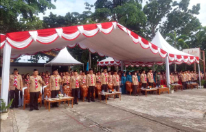 Danlanal Bintan Hadiri Peringatan Hari Pramuka ke-64 di Tanjungpinang