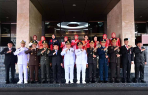 Danlanal Dumai Khidmat Ikuti Upacara HUT ke-80 RI
