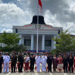 Lanal Nias Ikuti Upacara HUT ke-80 RI, Prajurit Tersebar di Seluruh Penjuru Pulau Nias
