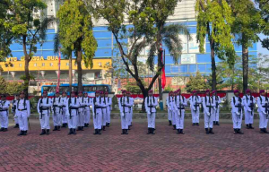 Prajurit Yonmarhanlan III Ikuti Upacara HUT ke-80 RI di Kodaeral III