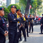 Brimob Batalyon C Pelopor Satbrimob Polda Metro Jaya Kawal HUT ke-80 RI, Jakarta Meriah dan Kondusif