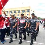 Prajurit Lanal Bintan Ikut Warnai Gerak Jalan 17 KM di Jantung Kota Tanjungpinang