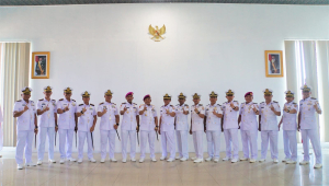 Regenerasi Pemimpin, Danlanal Dumai Hadiri Sertijab Empat Jabatan Strategis Lantamal I