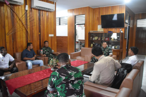 Dandim 1710/Mimika Terima Silaturahmi Kepala Koordinator SPPI Papua Tengah Program MBG