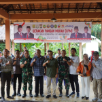 Lanal Bintan Ikut Vidcon Gerakan Pangan Murah Serentak Bersama Mendagri dan Mentan