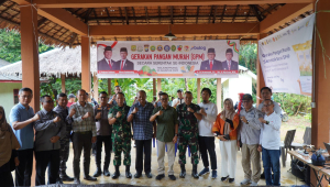 Lanal Bintan Ikut Vidcon Gerakan Pangan Murah Serentak Bersama Mendagri dan Mentan