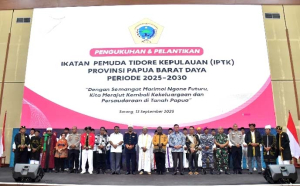 Pasmar 3 Hadiri Pelantikan Ikatan Pemuda Tidore Kepulauan Papua Barat Daya