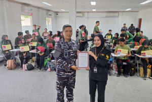 Danlanal Bintan Tanamkan Bela Negara Pada Mahasiswa Baru Politeknik Bintan Cakrawala