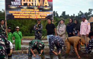 Lanal Simeulue dan Kodim 0115/Simeulue Galakkan Penanaman Padi di Pulau Terluar