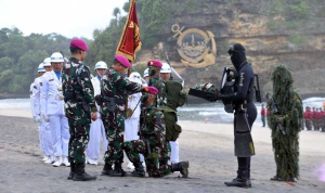 616 Prajurit Muda Marinir Angkatan XLIV Gelombang 2 Resmi Sandang Baret Ungu